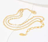 Diamonique x Zaxie "Keep My Attention" Goldtone Ankle Bracelet, 11"